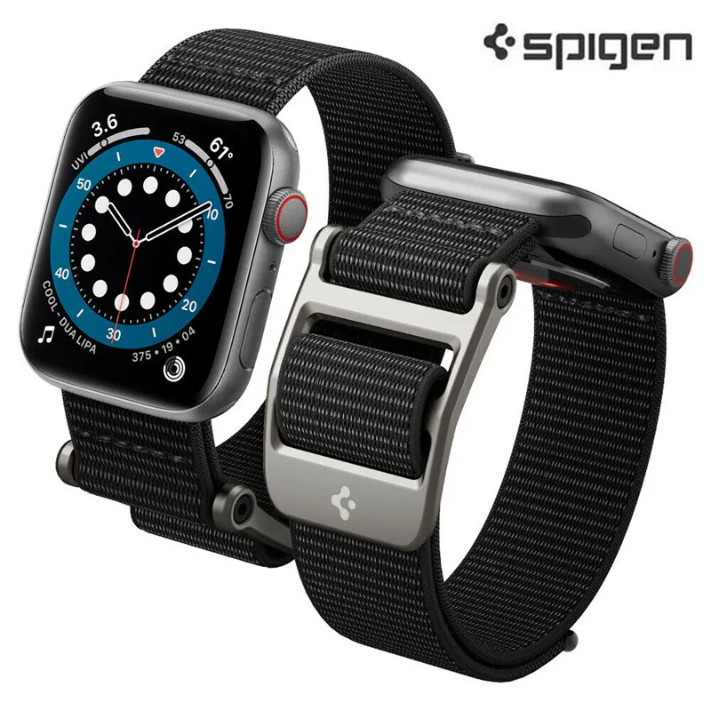 

Original Korean Spigen [DuraPro Flex] Nylon Strap For Apple Watch Series 7 6 SE 5 4 3 2 1 Durable Slim Watch Band 42mm 44mm 45mm