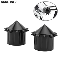 motorcycle front axle nut cover cap bolt aluminum black for harley sportster 883 xl dyna fat bob softail flstf touring road king