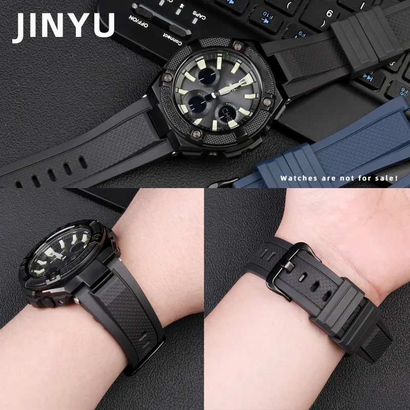 Silicone Rubber bracelet For Casio Gst210 GST-W110/S130/B100/S100G/S110/410 Satch Strap High Quality Watchband Wristwatches band