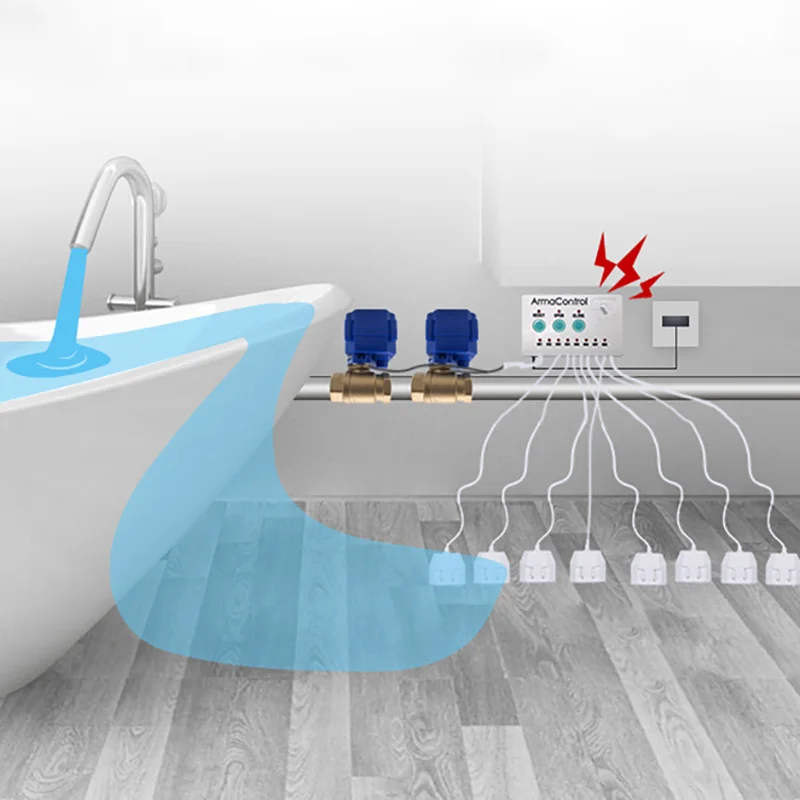 Клапан 5-контактный кабель-распылитель длина 10 см для системы утечки воды WLD-808