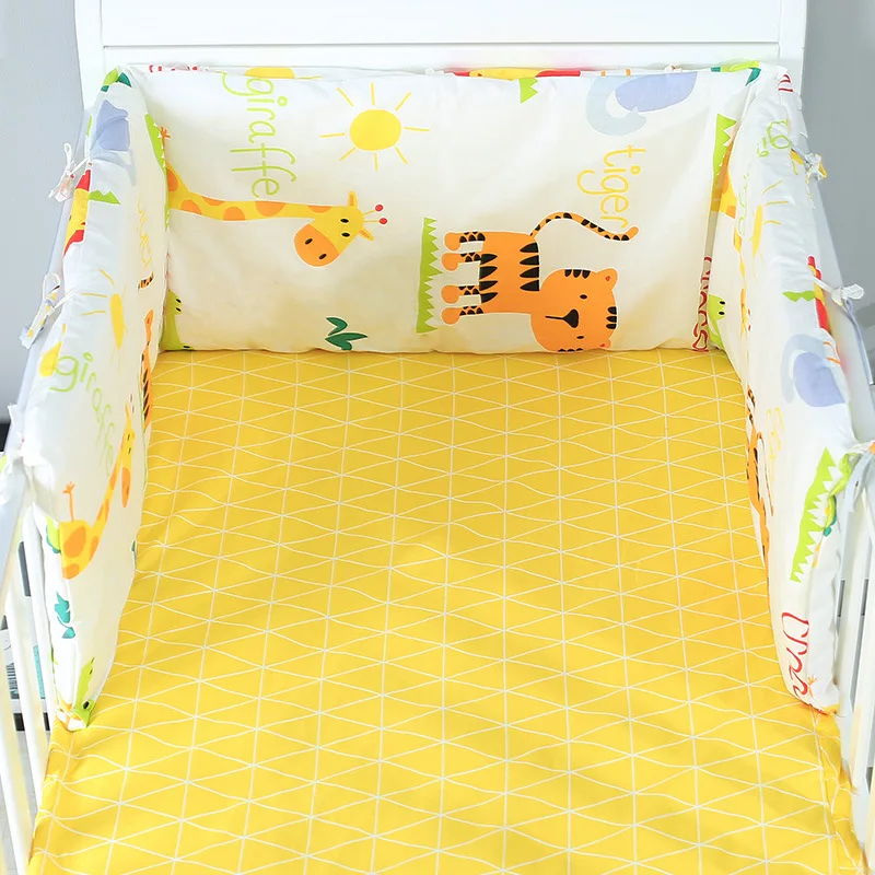 

Бамперы для детской кроватки, хлопковый слитный протектор головы для новорожденных, бампер для детской кроватки, постельное белье для млад...