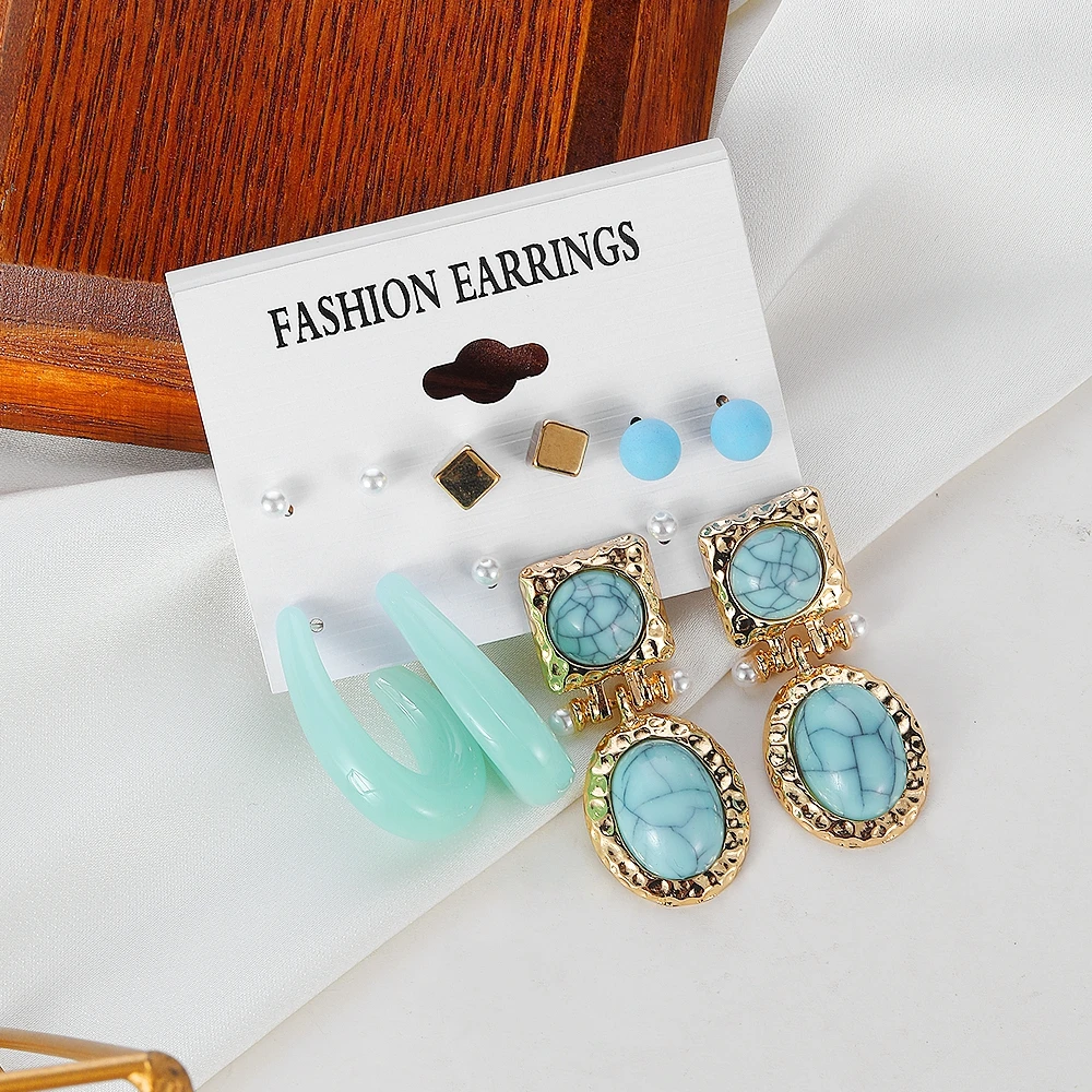 Серьги IPARAM акриловые в винтажном стиле женские висячие украшения с