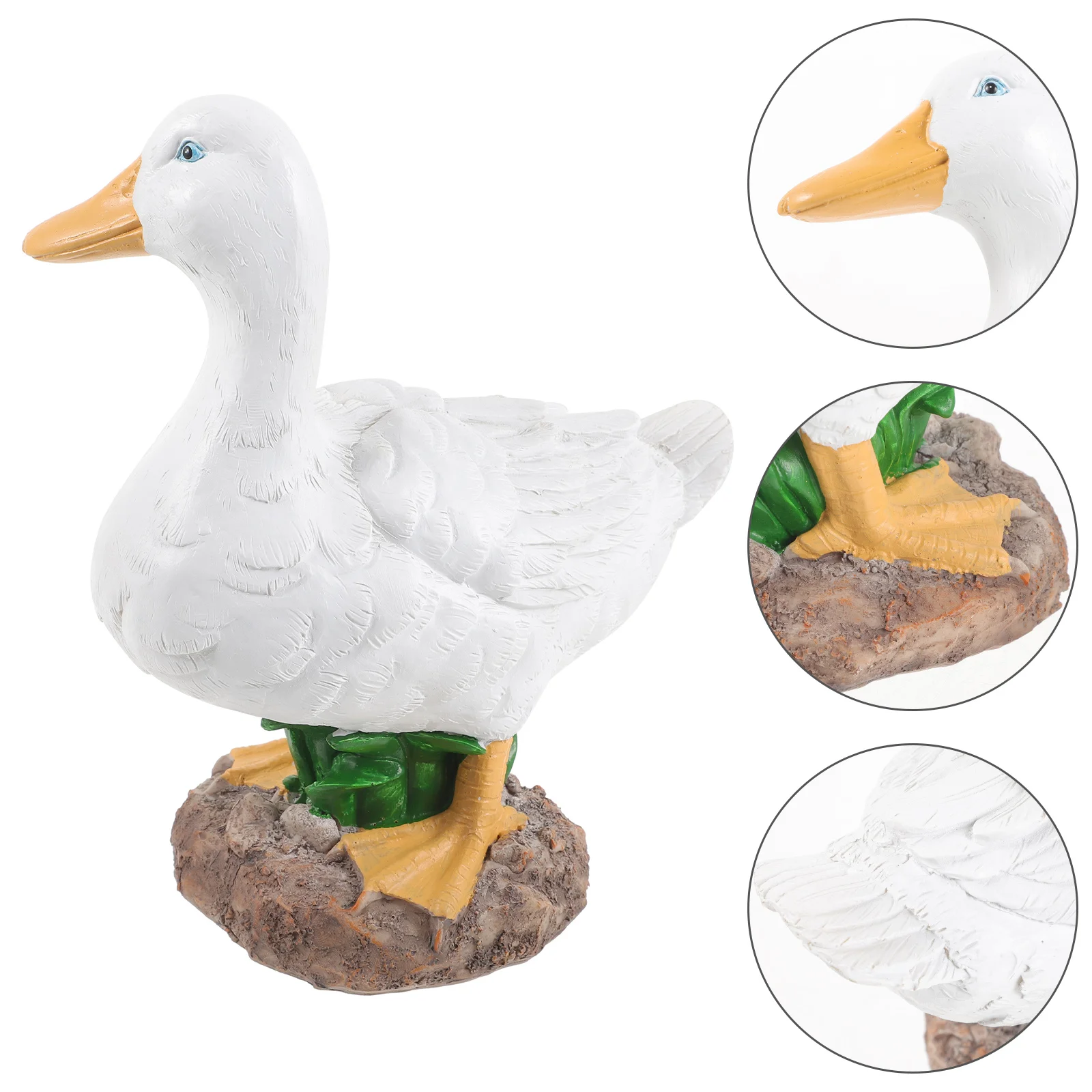 

Decor Realistic Duck Model Animal Simulated Vivid Resin Ornaments Garden Pond Statues Supplies