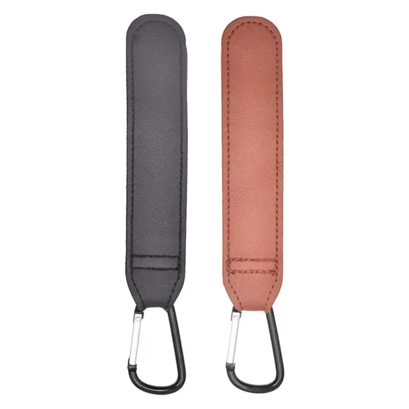 

Stroller Clips For Bags Leather Baby Stroller Hooks For Hanging Diaper Bags 360-degree Rotatable Stroller Clips Universal