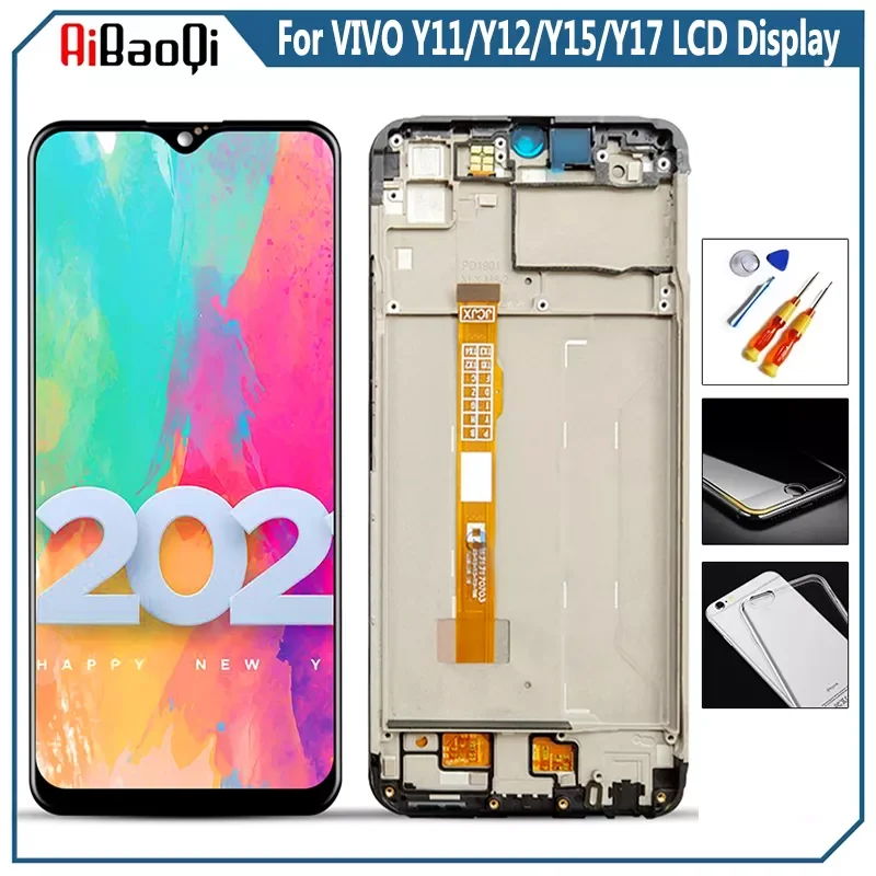 

Оригинальный ЖК-дисплей для VIVO Y17/Y3/Y12, сенсорный экран с дигитайзером в сборе для 6,35 ''VIVO Y11/Y15/U3X/U10 2019 с заменой рамки