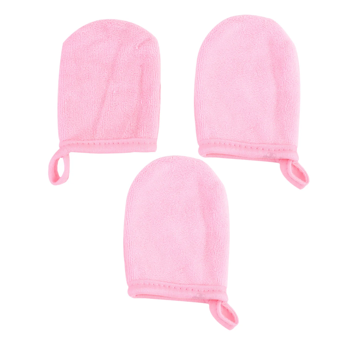 

3pcs Soft Cosmetic Supplies Powder Cleaning Gloves Thickened Cleaning Pads Makeup Removal Puff Face Clean