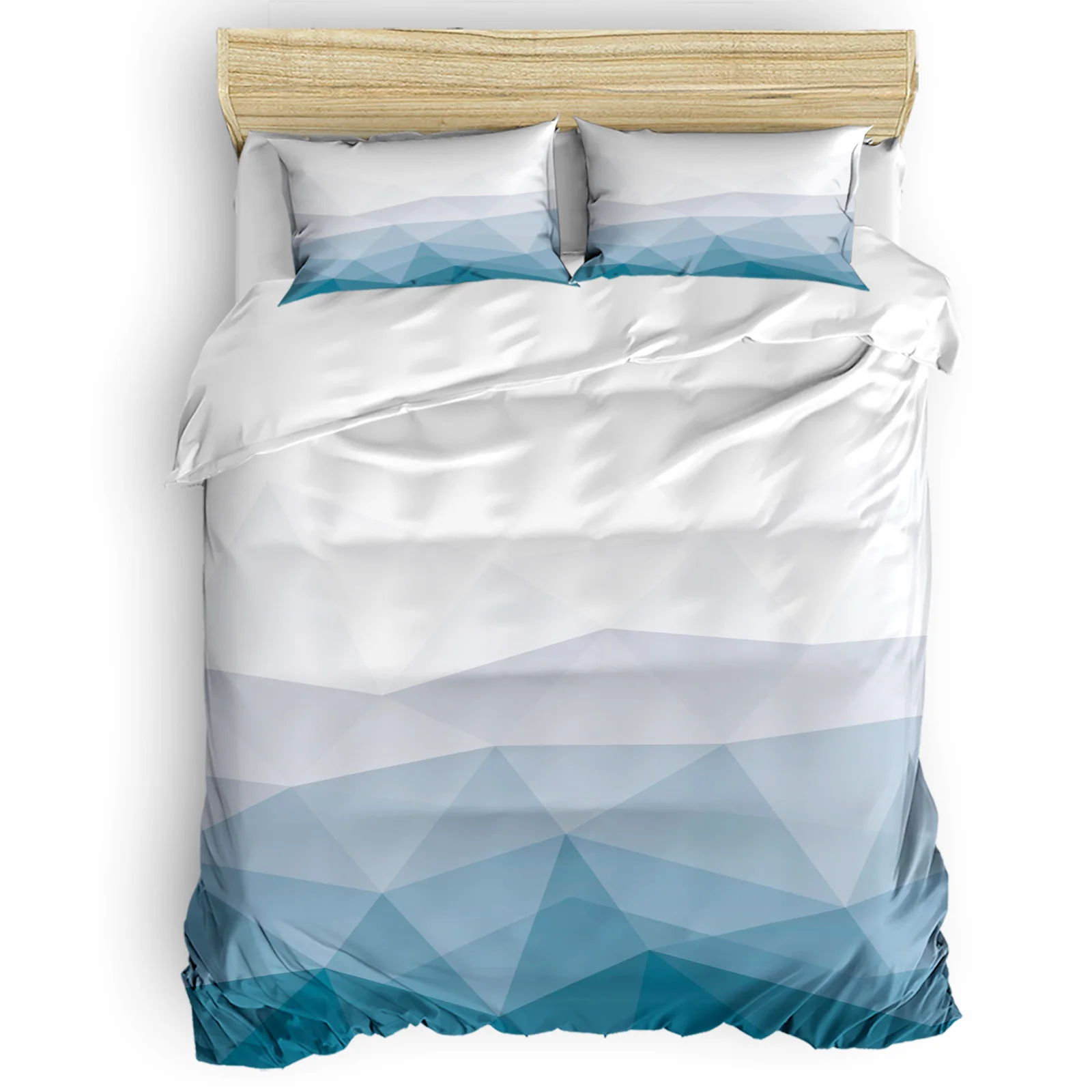 

Многоугольный градиентный синий удобный бытовой товар роскошный пододеяльник для спальни или кровати 2/3/4 шт.