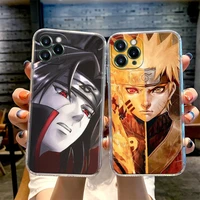 naruto phone case for iphone 11 12 13 pro max xr xs x 8 7 se 2020 6 plus cute shockproof clear cover uchiha sasuke itachi anime
