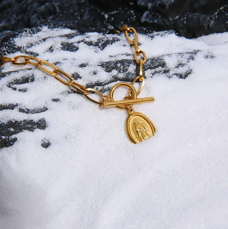 Женское Ожерелье из нержавеющей стали золотистого/серебристого цвета