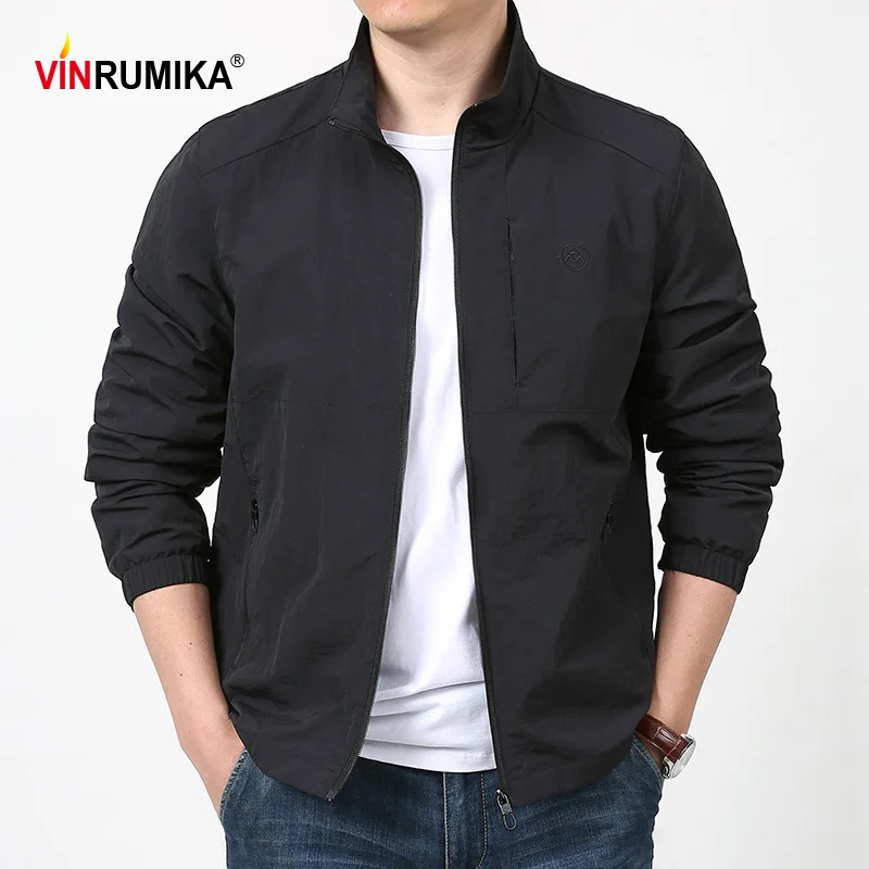 

Мужская ветрозащитная Водонепроницаемая быстросохнущая куртка, Черная Спортивная Повседневная тонкая куртка серого цвета хаки, 5 цветов, весна-лето 2023