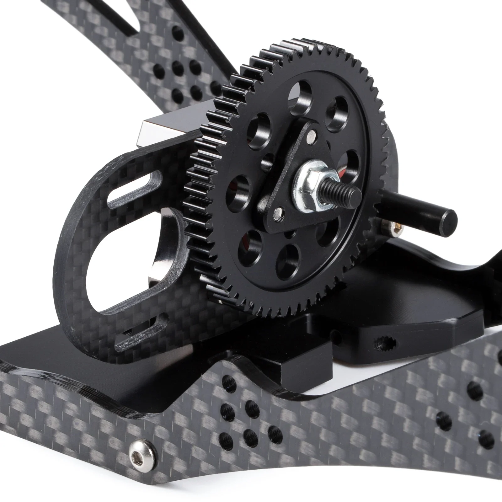 31% Overdrive 2-низкая коробка передач карбоновый хром с защитой от Delrin для 1/10 RC Crawler LCG