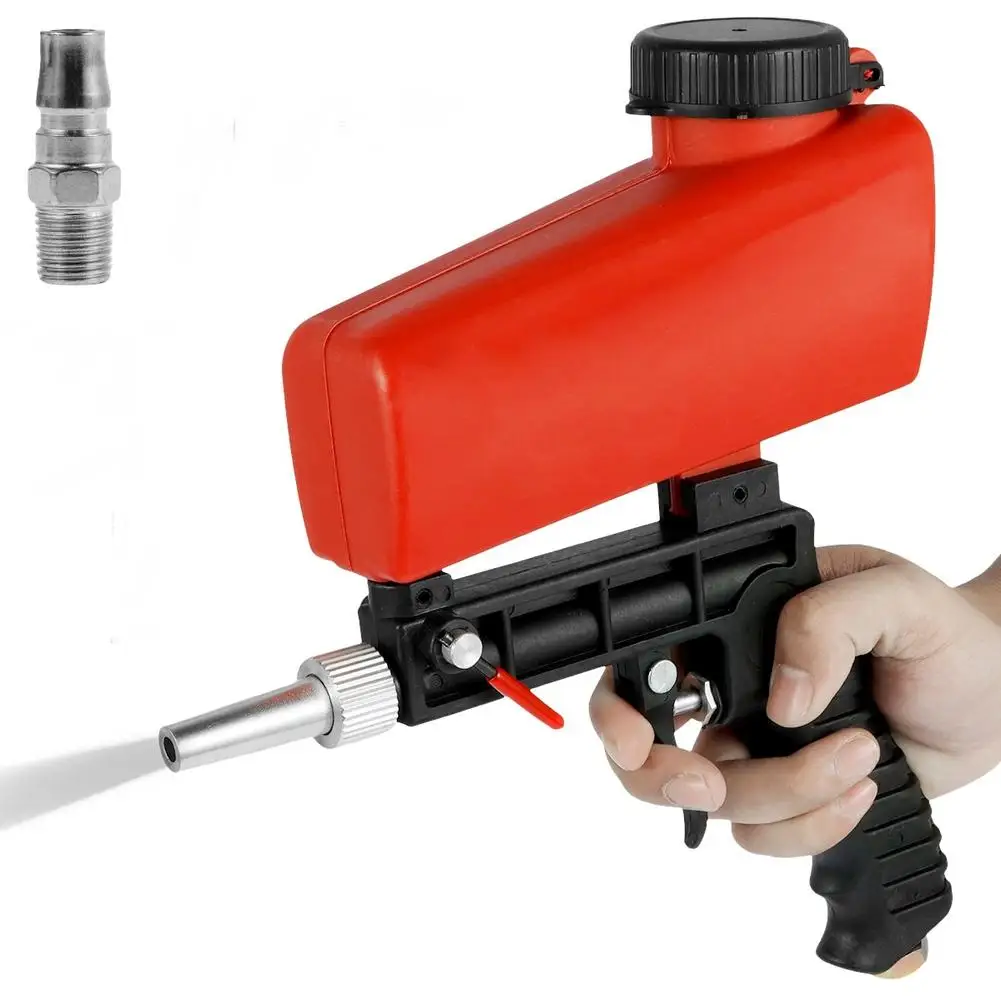 

Регулируемый пневматический Пескоструйный пистолет, набор 90psi, портативный домашний пескоструйный аппарат, гравитационное устройство для удаления ржавчины