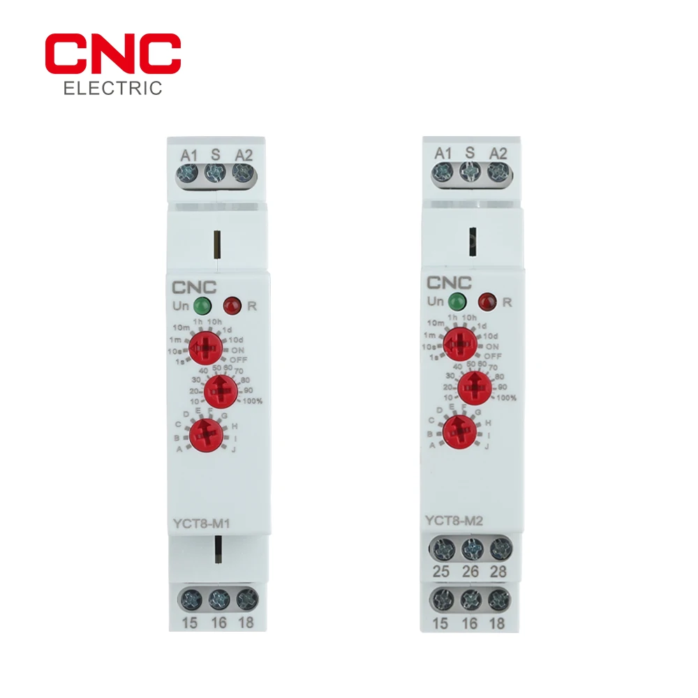 

CNC YCT8-M 16A Multifunction Timer Relay with 10 Function Choices AC 230V Din Rail Type Time Delay Relay