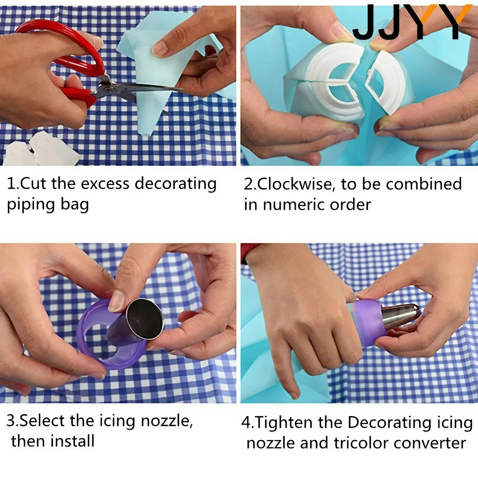 Прочный металлический конвертер для украшения торта с 3 отверстиями и остекления