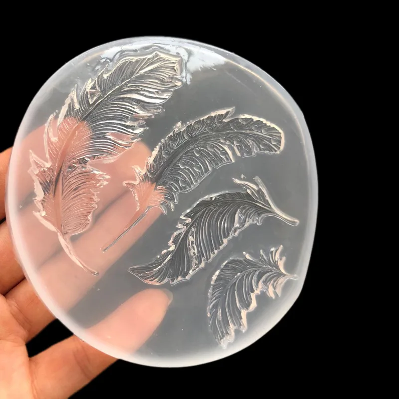 

Mirror Dripping Silicone Mold Hand-made Feather Pendant Jewelry Self-made Mobile Phone Case Crystal Glue Accessories Mould
