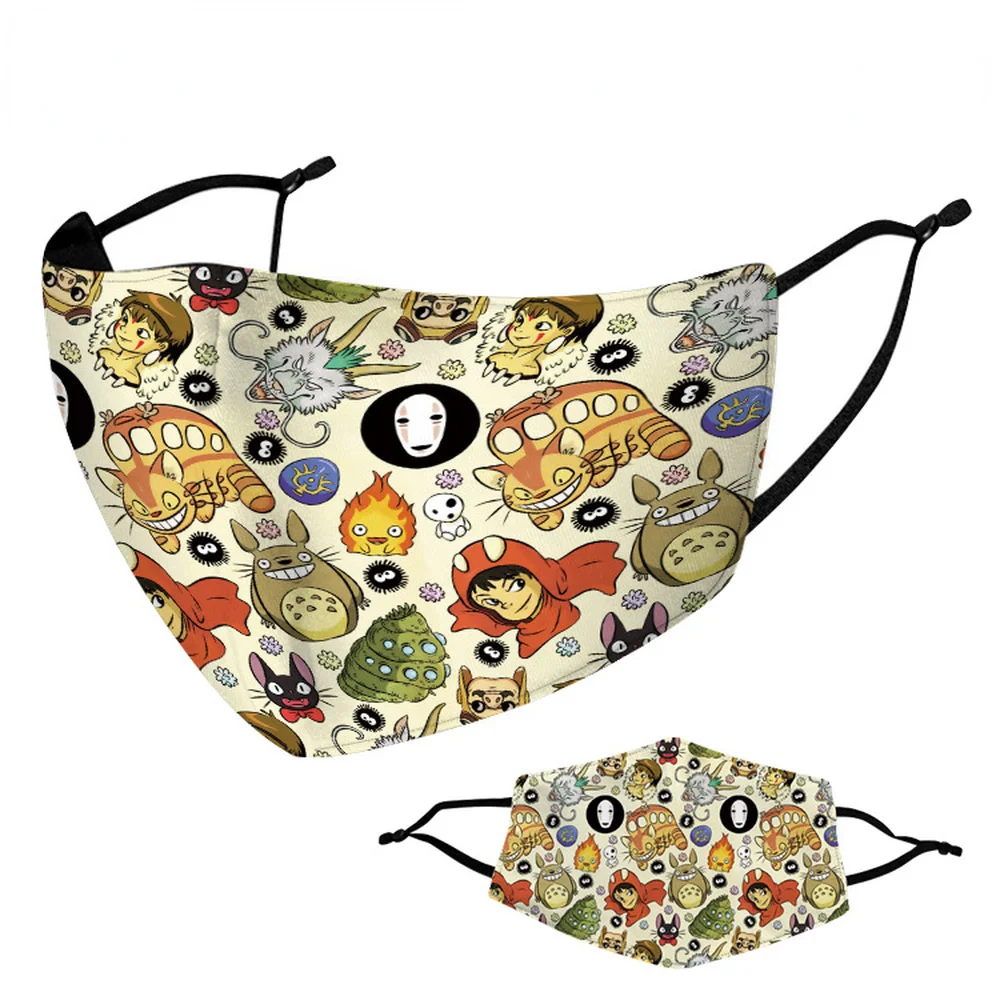 

Anime My Neighbour Totoro Mouth Mask Breathable Unisex Face Mask Reuseable Anti Pollution Face Shield Wind Proof