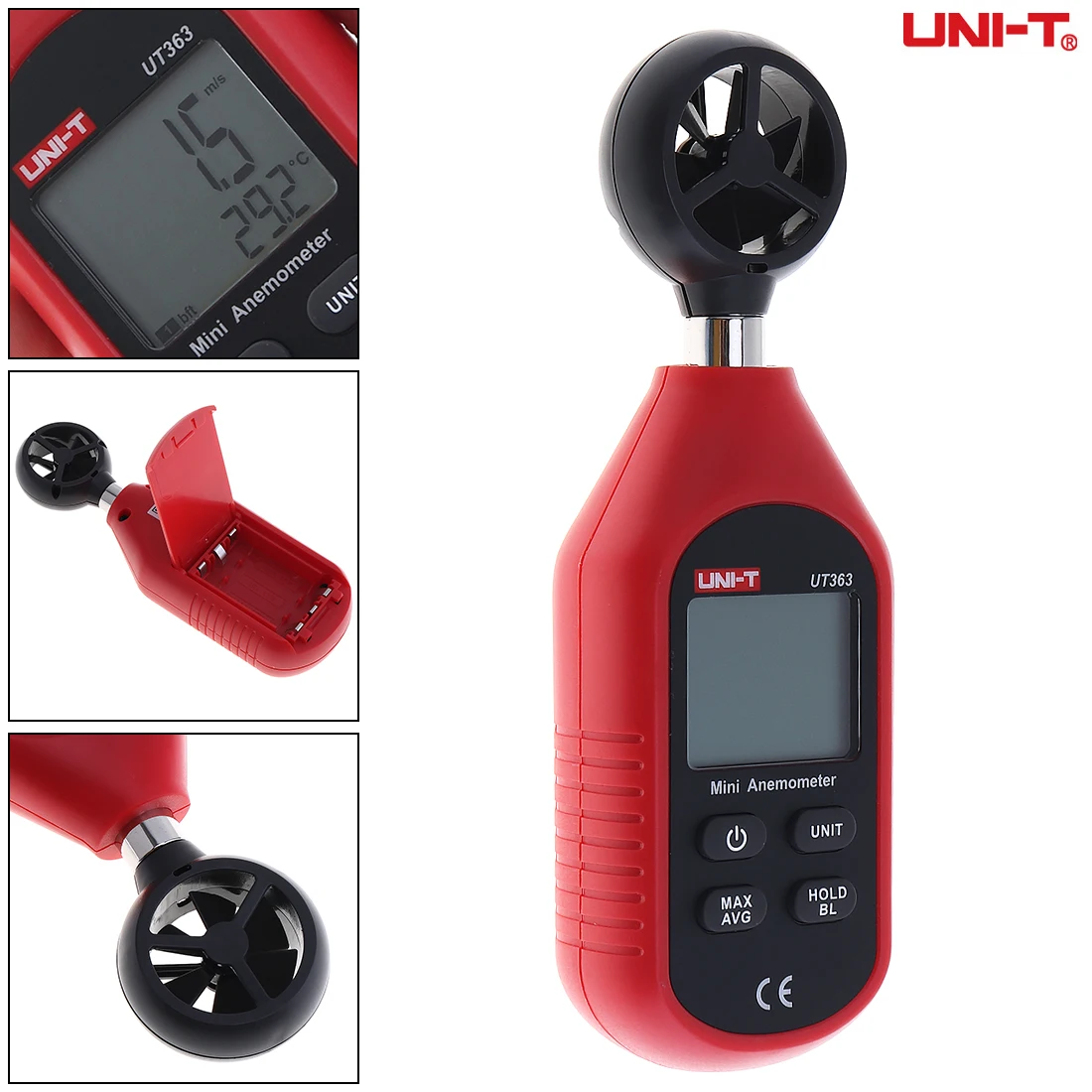 

UT363 Portable Mini Digital Precision Anemometer with LCD Display and Backlight for 0-12 Level Wind Speed Measuring Instruments
