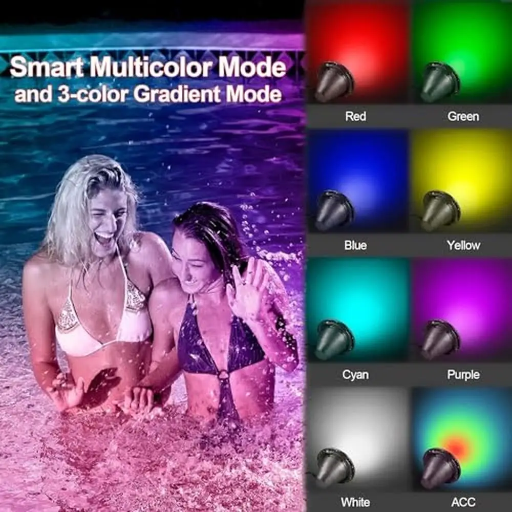 10-дюймовый RGB светодиодный светильник для бассейна шнур 50 футов контроллер