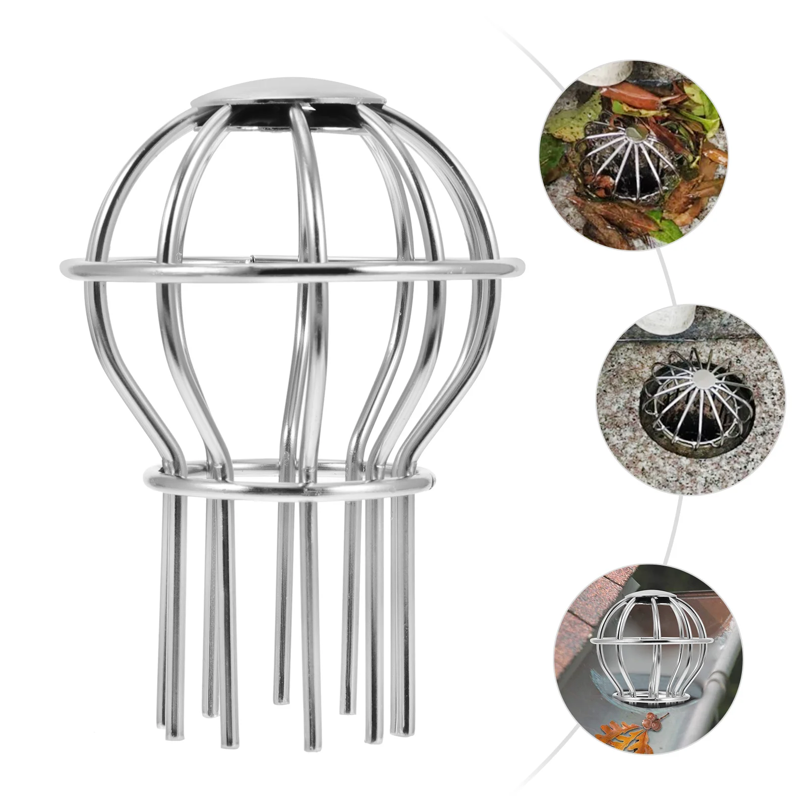 

Gutter Downspout Strainer Guard Filter Drain Leaf Roof Guards Cleaning Cover Balloon Tools Pipe Gutters Dome Outdoor Screen