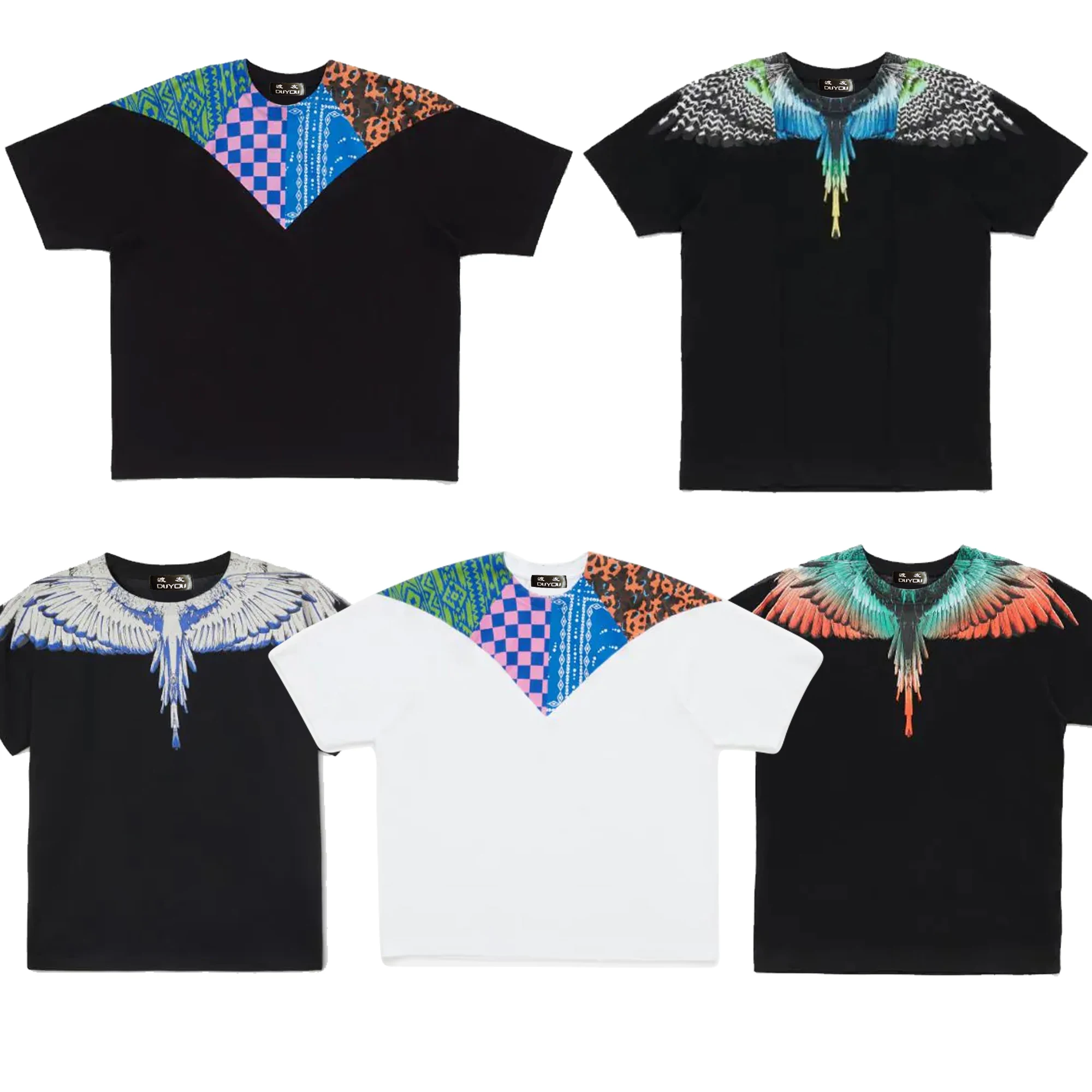 

Marcelo Barrett T-SHIRT FEATURING MULTICOLOR WINGS PRINTED Men's T Shirt Women T SHIRTS|Streetwear 54897