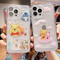 disney cute cartoon winnie the pooh phone case for iphone 11 12 13 mini pro xs max 8 7 6 6s plus x 5s se 2020 xr case