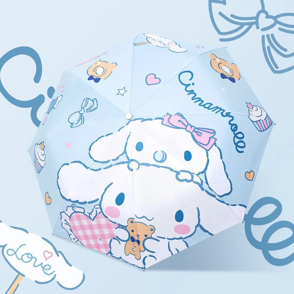 Cinnamoroll Солнцезащитный Зонт Для Женщин Двойного Назначения Солнечных И Дождливых