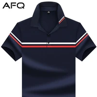 summer mens short sleeved t shirt polo collar stripes cotton polo shirt trendy half sleeve t shirt mens collar top clothes