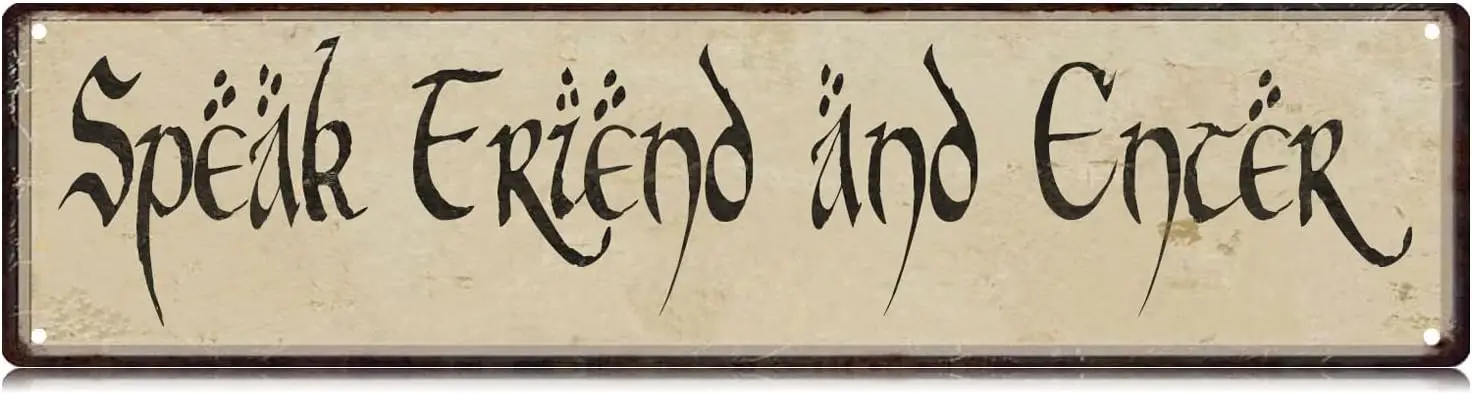 Talk Friend and Enter Slim жестяной знак уличный Забавный металлический Настенный декор для