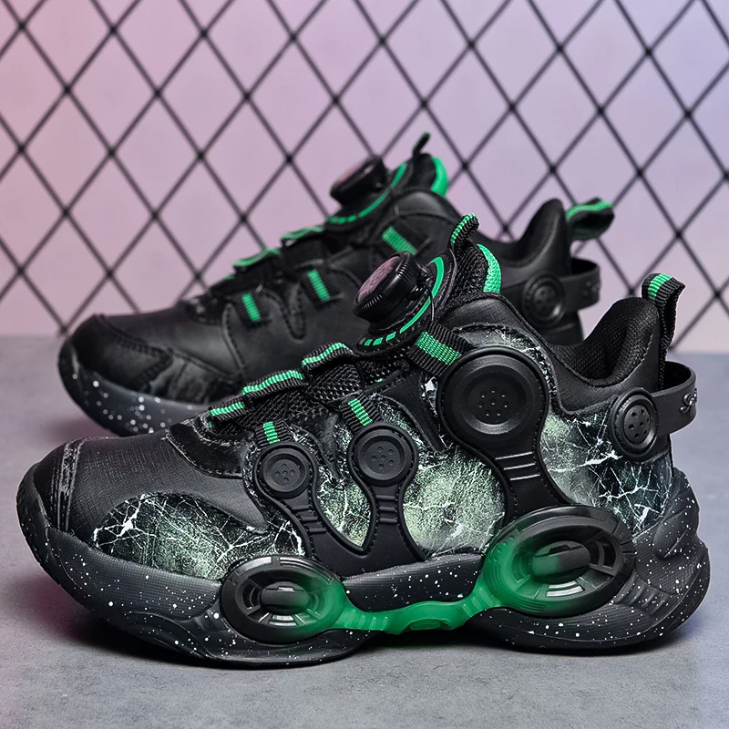 2022 Spring and Autumn Children's Shoes Basketball Shoes Children's Anti-skid Sports Shoes Casual Breathable Sports Shoes