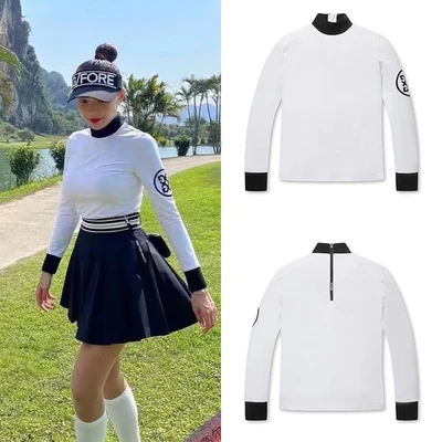

South Korea's original single Golf clothing women 23 spring new age breathable slimming base shirt long sleeve T-shirt