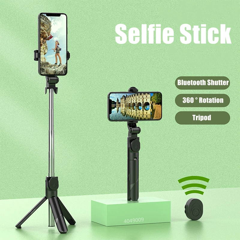 COOL DIER New Extended Bluetooth Selfie Stick Tripod With Remote Shutter Foldable Phone holder Monopod For Android IOS TikTok