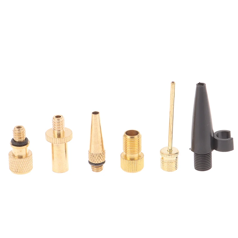 

Bicycle Valve Adaptors For Road & MTB Bike Tire Pump Copper Inflator Pump Nozzle Kit Presta Schrader Valve Adapter Tube