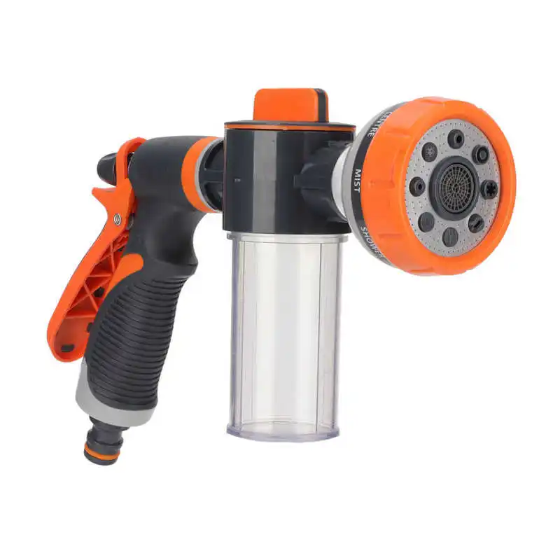 

Spray Lawn Hand-Held Watering Hose Nozzle 8 Spray Pattern Hose Hand Sprayer for Flowers Tree Watering Car Washing Garden Tool