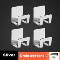self adhesive sink drain drying rack holder kitchen sink accessories kitchen stainless steel no punch sponges racks dropshipping
