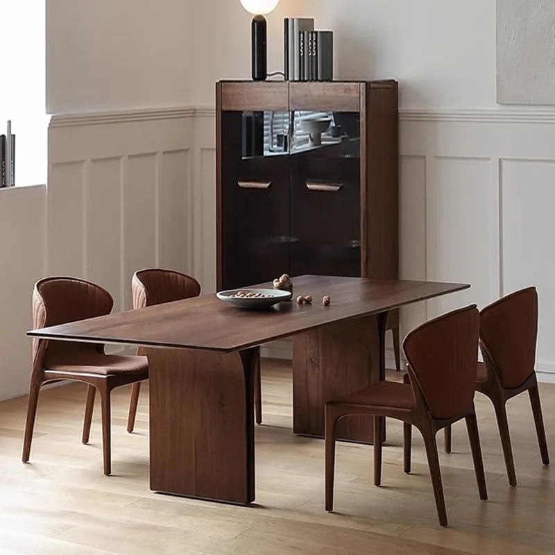 Деревянный обеденный стол дизайнерская кофейная прямоугольная мебель для дома