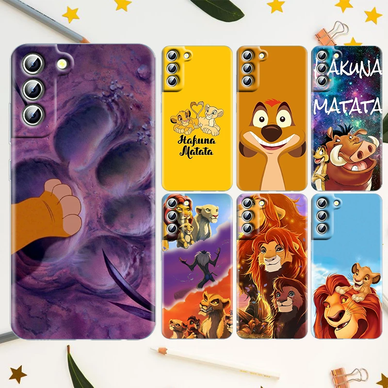 

Disney Cute The Lion King Phone Case For Samsung S22 S21 S20 FE Ultra Pro Lite S10 S10E S9 S8 Plus 5G S7 Transparent Cover
