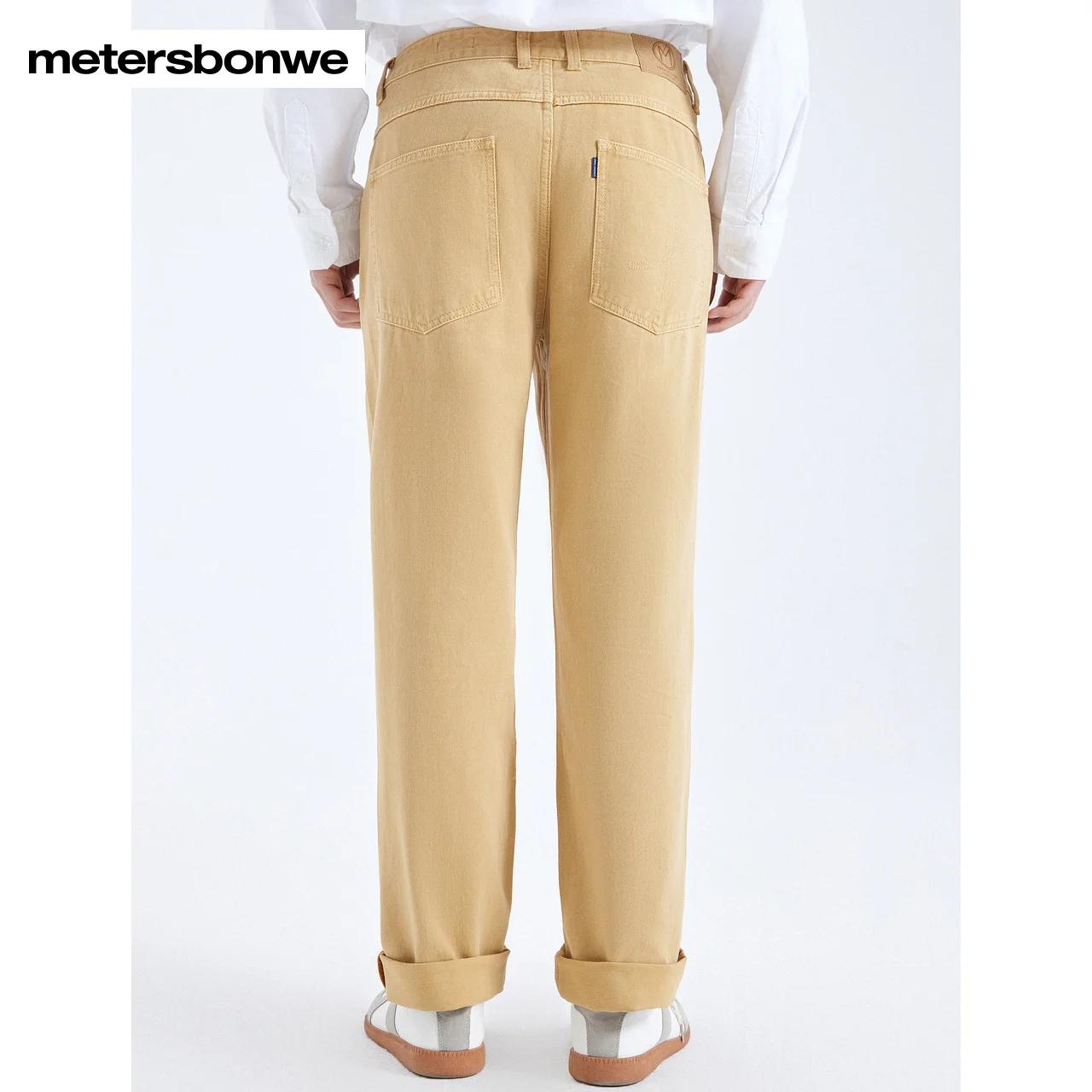Metersbonwe Autumn Mom Jeans For Men Light Bule Pure Cotton Loose Denim Trousers Casual High Quality Traditional Straight Jeans