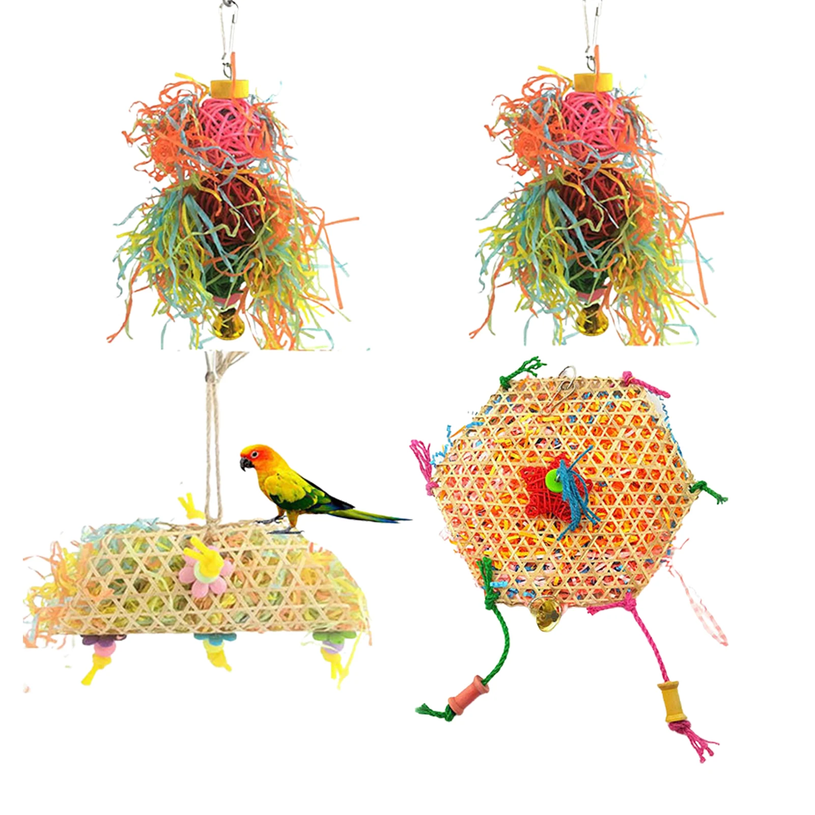

Bird Chewing Toys Bird Shredder Toys Bird Chewing Toys Draw Attention Bird Shredding Toys For Small Medium Parrots Multiple