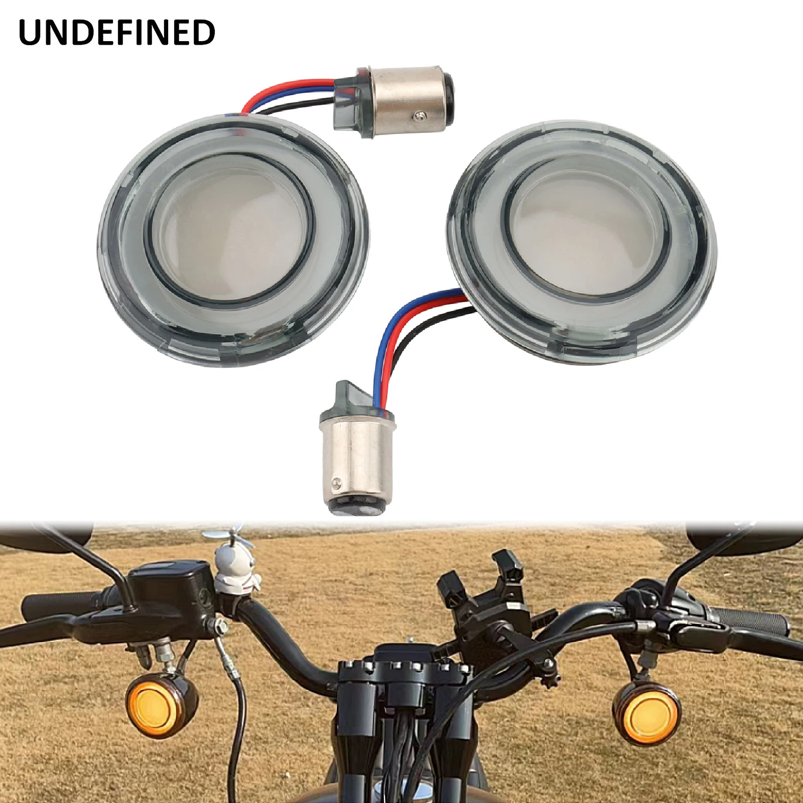 

Motorcycle 1157 Bullet Style LED Front Turn Signal Lights Conversions for Harley Touring Breakout CVO Road Glide Fat Boy Softail