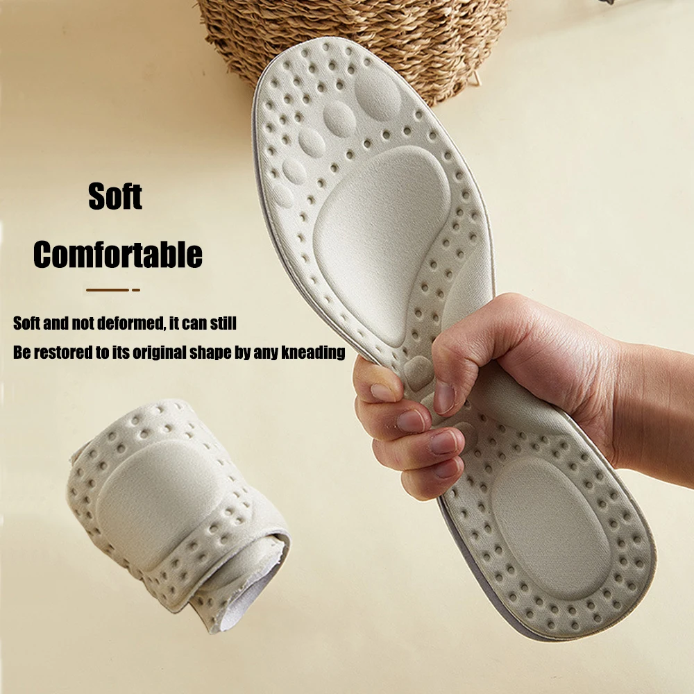 Breathable Running Insoles for Shoes Women Men Sneakers Deodorant Shoe Sole Orthopedic Flat Foot Arch Support Massage Insoles