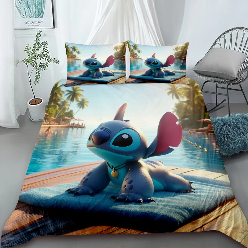 Комплект постельного белья Stitch пододеяльник мягкий и удобный с