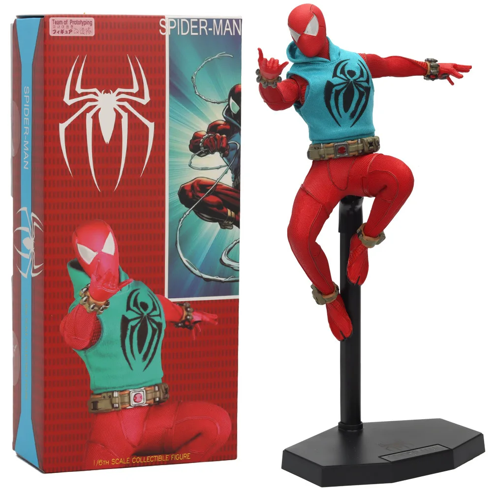 Team of Prototyping Spiderman with Frabic Cloth 1/6 Statue Action Figure Model Toys
