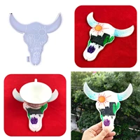 cow head coaster silicone mold diy pattern cow head coaster desktop ornaments pendant decorative coaster silicone mold