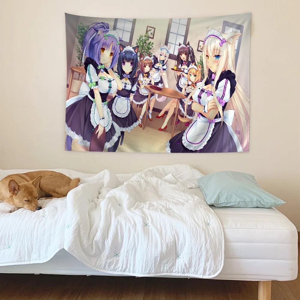 Некопара аниме гобелен из искусство научная фантастика домашний декор Настенный