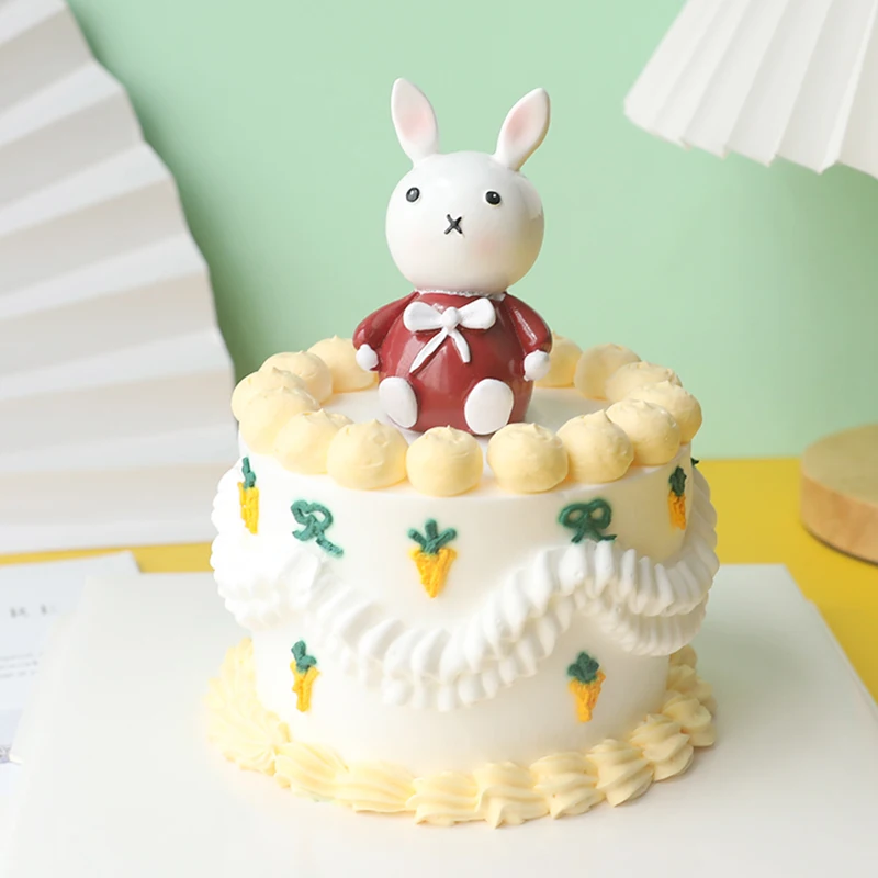 

Украшение для торта в виде пасхального кролика, украшение в виде животного, украшение для торта, для вечеринки, аксессуары для выпечки в честь Дня Рождения Ребенка