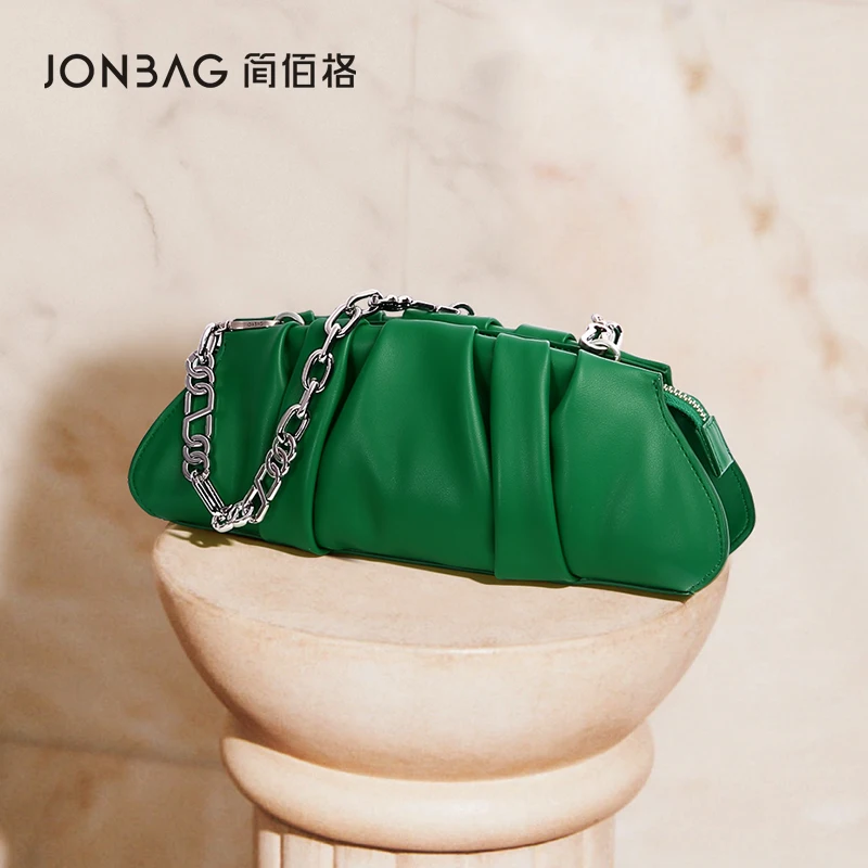 JONBAG Green Fashion All-match Cloud Nnderarm Bag