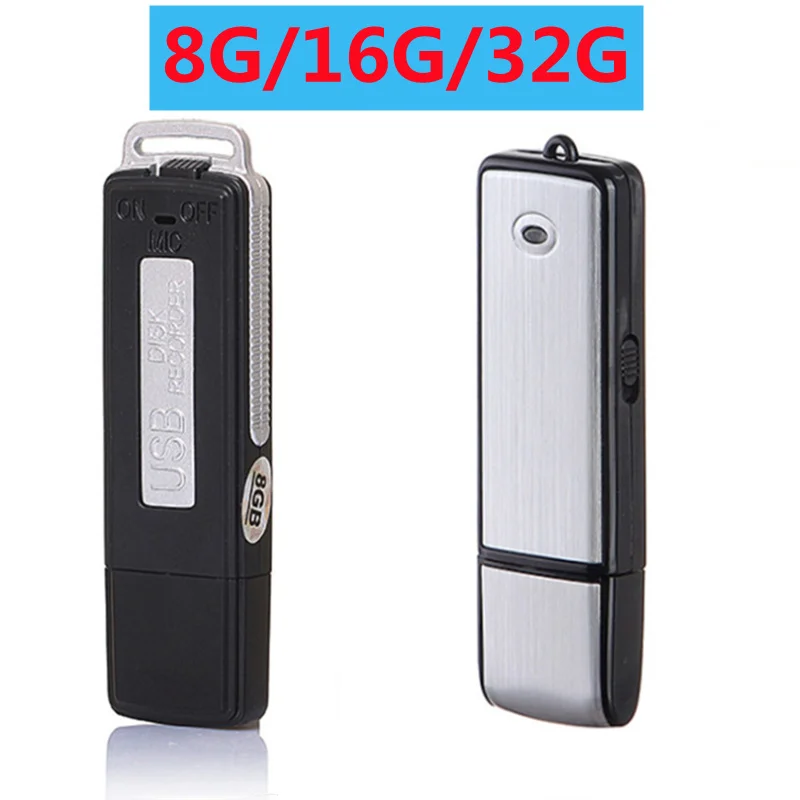 

8G/16G/32 USB Voice Recorder Rechargeable Digital Voice Recording Audio Recorder for PC Meeting Interview Recording 70Hr Genuine