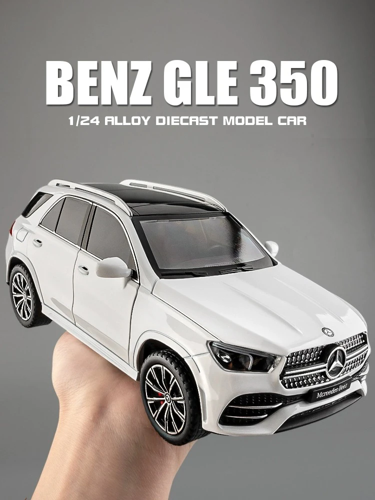 

1/24 Benz GLE350 Miniatures Alloy Diecast Metal Model Car Off Road SUV Sound & Light Toy Home Collection Ornaments Toys for Kids