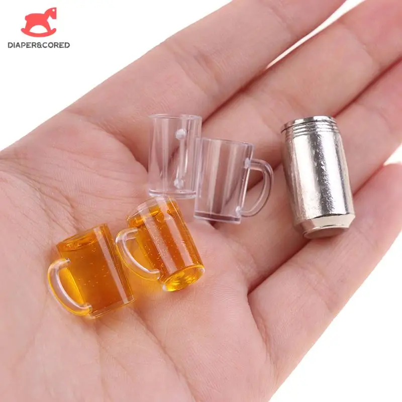 

1/2pcs Mini Simulation Resin Wine Cup Furniture Model Toys For Decor Dollhouse Miniature Kitchen Decoration Accessories