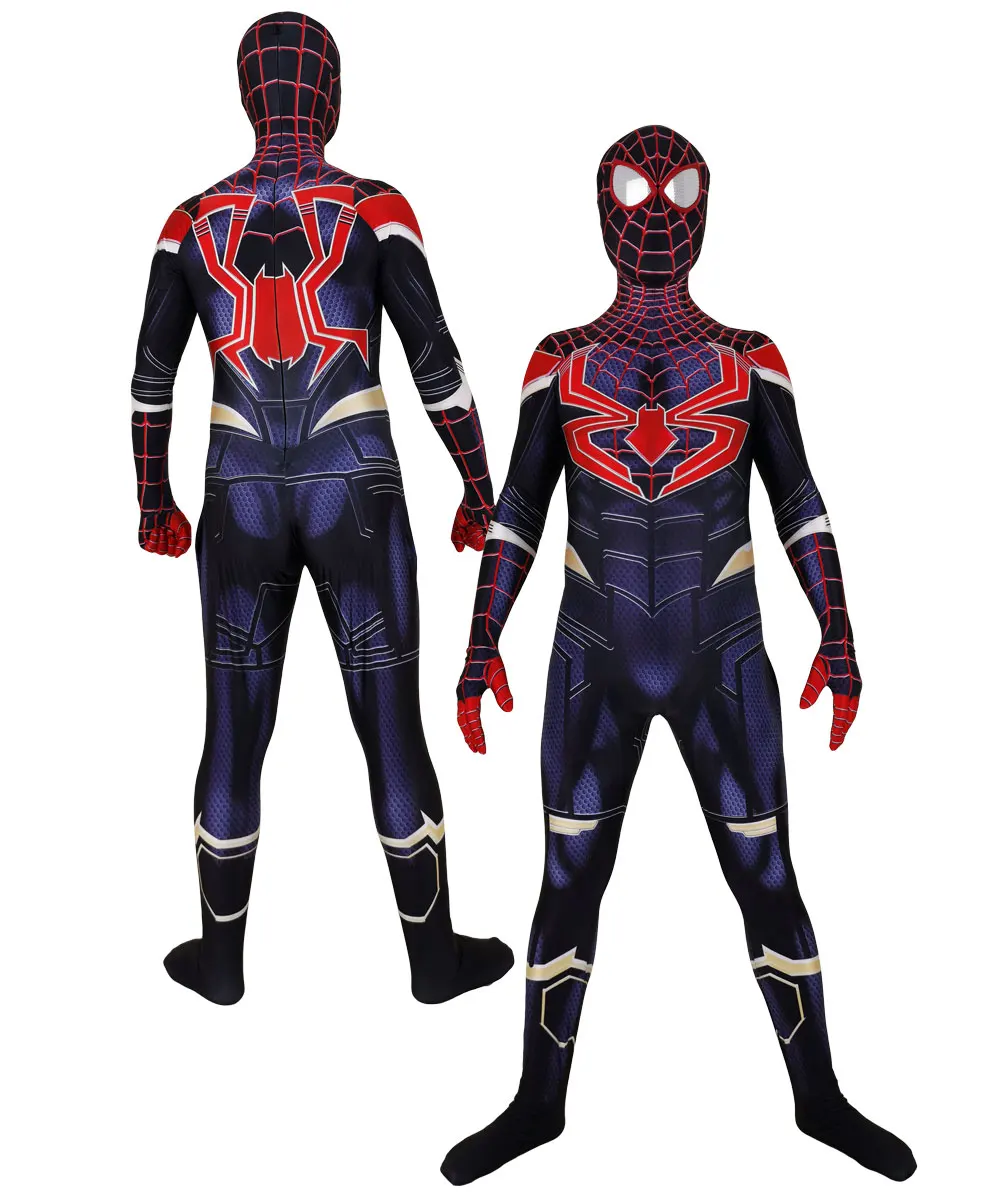 

HalloweenMiles Morales Infinity War Adults Kids Peter Parker Superhero Cosplay Costume Full Bodysuit Zentai Second Skin Suit